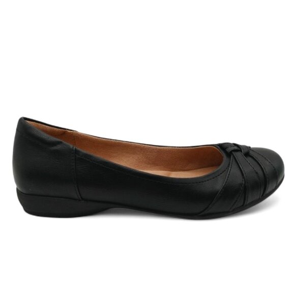Naturalizer Women's Size 8W Black Soul Gift Round Toe Memory Foam Comfy Flats - Picture 2 of 16